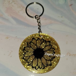 Sunflower keychain