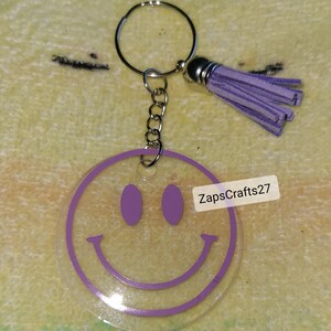 Smiley face keychain