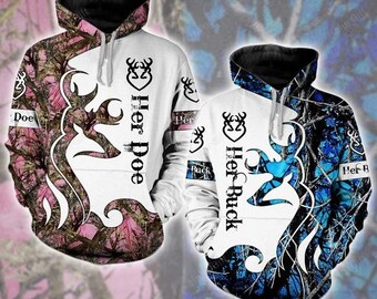 his doe her buck camo hoodies