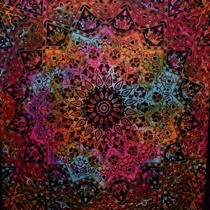 Tie Dye Tapestry Mandala Tapestry Wall Hanging Tapestry Boho Tapestry Hippie Hippy Tapestry Beach Throw Coverlet Curtain 90x84 Inches