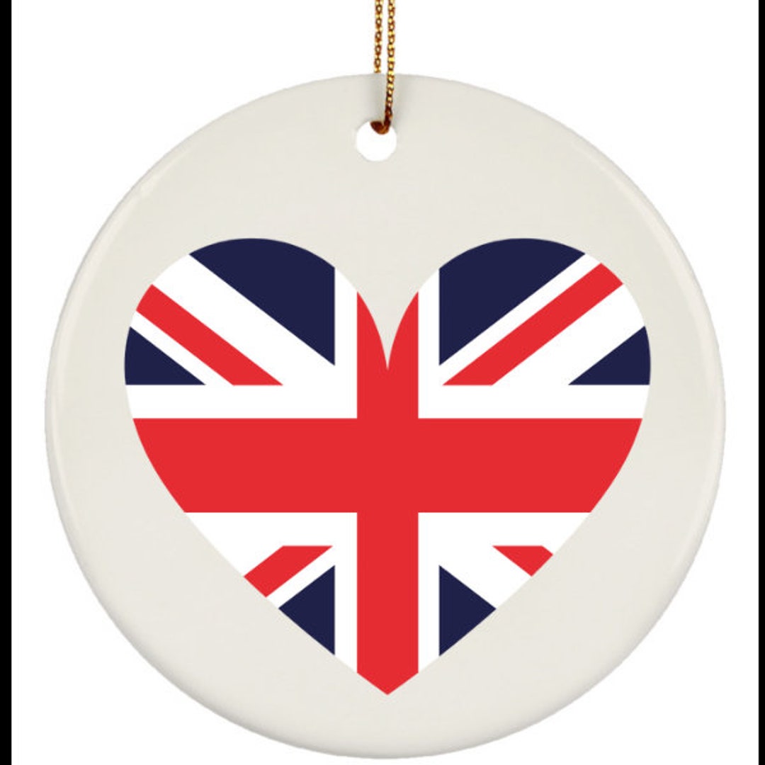 British Ornament British Gift United Kingdom Flag Ceramic Etsy