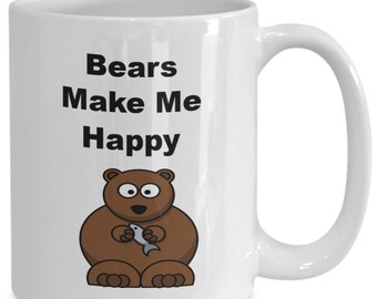 Gift Mug For Bear Lover, Mug For Bear Lover, Bear Mug, Bear Gift Mug