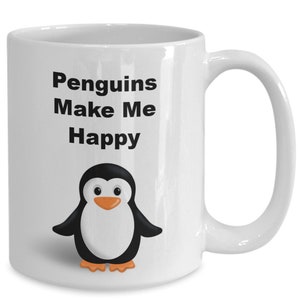 Penguin Gift Mug, Cute Penguin Coffee Cup Mug, Penguin Lover Mug, Gift For Penguin Lovers