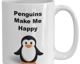 Penguin Gift Mug, Cute Penguin Coffee Cup Mug, Penguin Lover Mug, Gift For Penguin Lovers