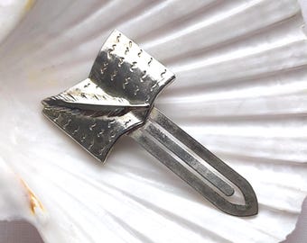 Vintage Silver Plated Bookmark | Open Book & Feather Design Book Mark | 1980s–90s Literary Gift