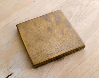 Goldfarbener Taschenspiegel Taschenspiegel: Art Deco Schminkspiegel
