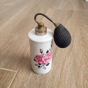 Vintage Bavaria Porzellan Parfum Zerstäuber: Royal Germany Rosendekor