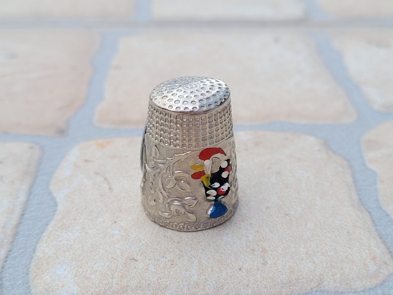 RARE Hand Carved Bone Thimble Year of ROOSTER RARE Hand Carved Bone Thimble Year of ROOSTER