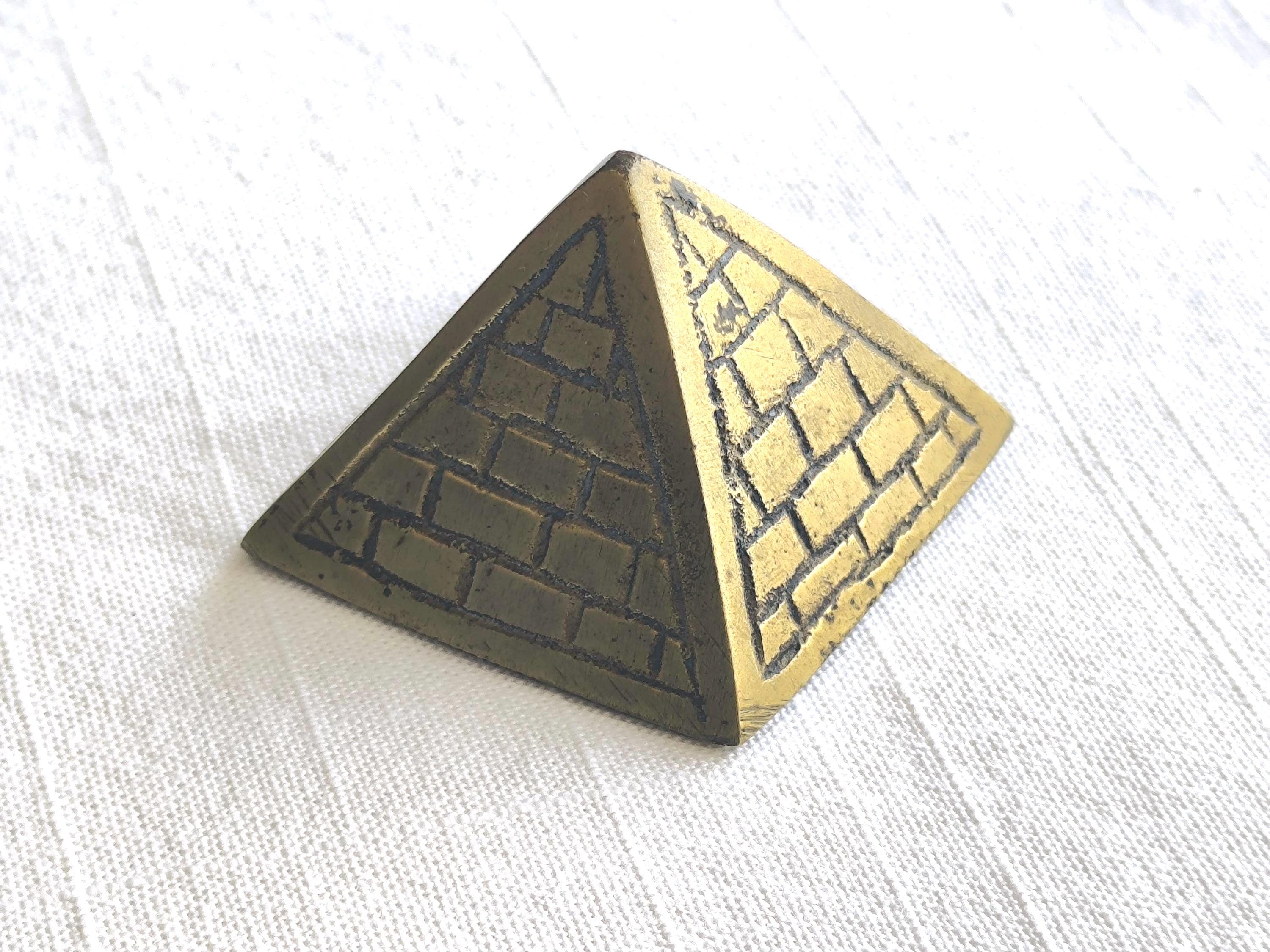 Nesting Brass Pyramid Paperweight Set: 1970s Geometric Decor - Etsy