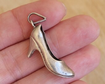 Pendentif Charme Ancien En Argent Sterling - Forme Chaussure, Occasion Bon état
