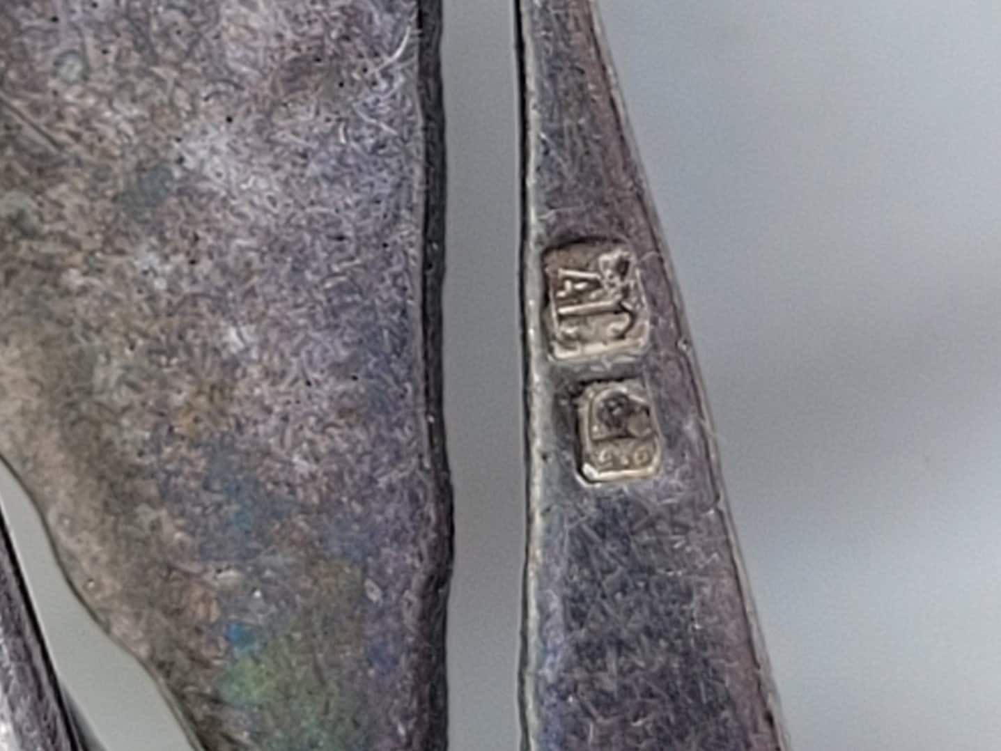 Broche Art Déco Initiales En Argent Avec Marquises Et Design Géométrique - Neuf Avec étiquettes
