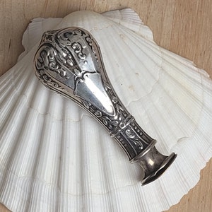 Antique Art Deco 833 Silver Wax Seal Stamp - Portuguese BP Monogram