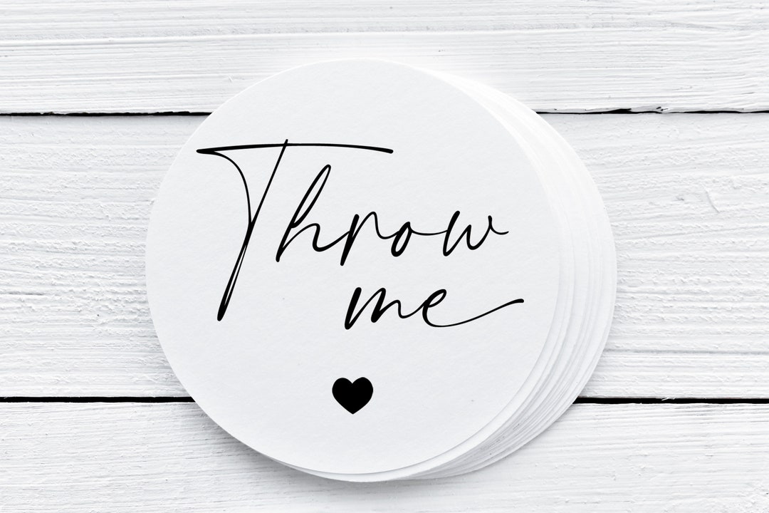Throw Me Stickers Confetti Bag Stickers Wedding Stickers Etsy UK