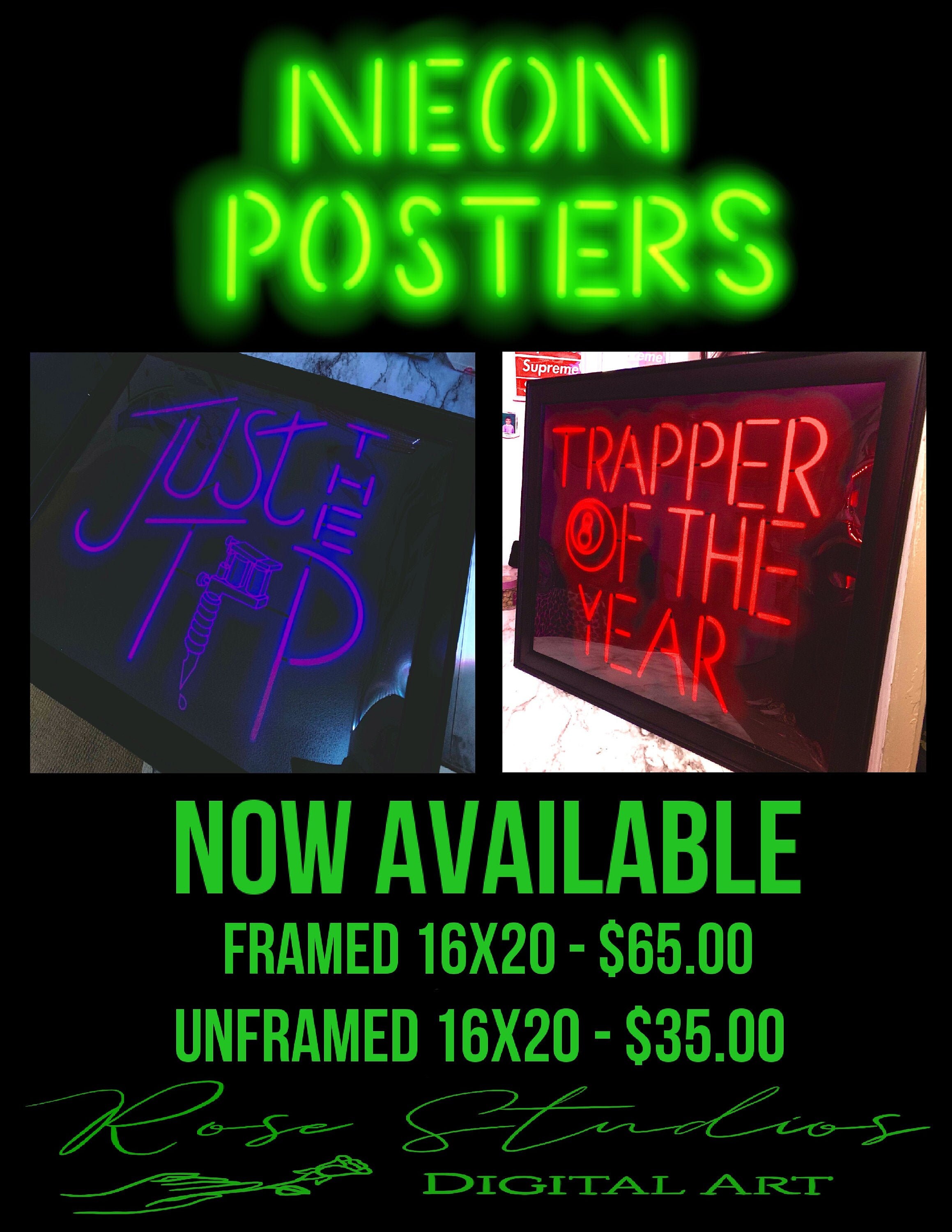 CUSTOM NEON POSTERS Etsy