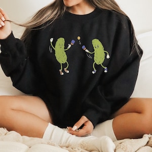 Pickles Playing Pickleball Sweatshirt Pickleball Shirt Oversized Pickleball Player Gift Pickleball Season Pickleballer Sweatshirt Gifts Tees