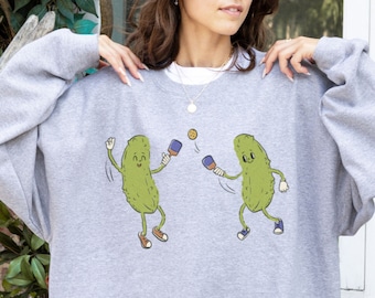 Pickles Playing Pickleball Sweatshirt Pickleball Shirt Oversized Pickleball Player Gift Pickleball Season Pickleballer Sweatshirt Gifts Tees