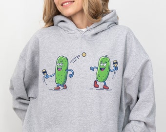 Pickles Playing Pickleball Hoodie Pickleball Shirt Oversized Pickleball Player Gift Pickleball Season Pickleballer Sweatshirt Gifts Tees