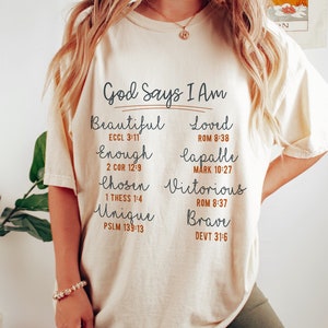 God Says I'm Beautiful Enough Shirt Bible Verse T-shirt Faith Shirt ...