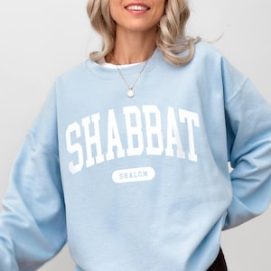 Shabbat Shalom Sweatshirt Jewish Sweatshirt Hebrew Sweatshirt Israel Hoodie Judaica Gift Am Yisrael Chai Jewish Pride Support Israel