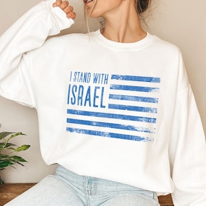 Israel Flagge Liebe Israel Sweatshirt Stand mit Israel Jüdisches Shirt Israelisches T-Shirt Hebräisches T-Shirt Jüdisches Geschenk Jüdisches T-Shirt Freies Palästina Shirt