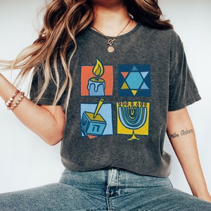 Hanukkah Shirt Menorah Shirt Hannukah Shirt Hanukkah Pajamas Chanukah Sweater Gifts Hanukkah Shirts Women Dreidel Shirt Festival of Lights