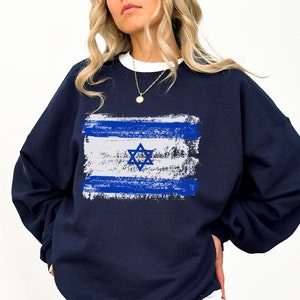 Israel Flagge Israel Sweatshirt Stand mit Israel Jüdisches Shirt Israelisches T-Shirt Hebräisches T-Shirt Jüdisches Geschenk Jüdisches T-Shirt Free Palestine Shirt