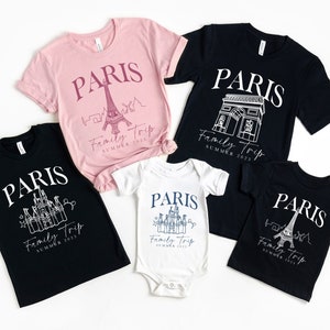 Paris France Custom Matching Vacation Shirt Cruise Shirts 2023 Family Matching Shirts Family Paris 2023 Summer Vacation Shirts France Trip