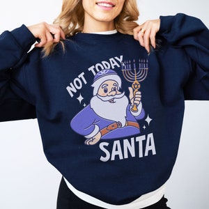 Funny Santa Sweatshirt Christmukkah Hanukkah Sweater Funny Hannukah Sweater Hanukkah Sweatshirt Gadol Hanukkah Shirt Hannukah Shirt Hanukkah