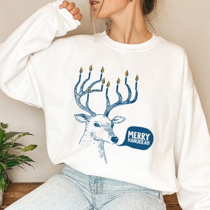 Merry Hanukkah Shirt Christmukkah Sweater Retro Hannukah Sweater Hanukkah Sweatshirt Nes Gadol Hanukkah Shirt Hannukah Shirt Hanukkah Shirts