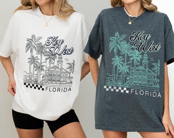 Camiseta de vacaciones familiares en Key West Viaje familiar a Key West Viaje de chicas a Florida Camisetas personalizadas de Key West Camisetas de despedida de soltera en Key West