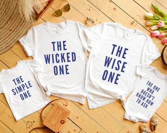 The Wise Son Shirt Matching Family Passover Shirt Passover 2022 Pesach Holiday Gifts Jewish Gift The Four Sons Simple Son Doesn't ask Shirts