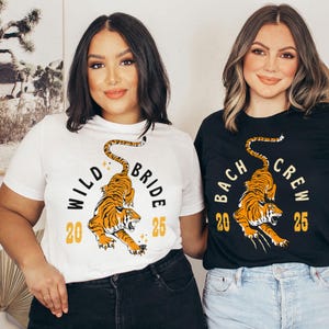 Wild Tiger Bride Bachelorette Party Shirts Leopard Bridal Party T-Shirts Bach Trip Shirts Scottsdale Jungle Bachelorette Shirts Trendy Shirt