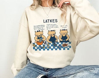 Latkes-shirt Chanoeka-shirt Chanoeka-trui Chanoeka-trui cadeau Chanoeka-sweatshirt Chanoeka-shirt Chanoeka-shirt Rosj Hasjana-shirt