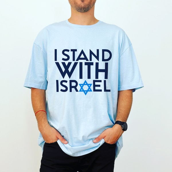 Tenez-vous avec une chemise Israël Chemise israélienne Chemise juive Arrêtez l'antisémitisme T-shirt hébreu Cadeau juif T-shirt juif Chemise Palestine gratuite israélienne