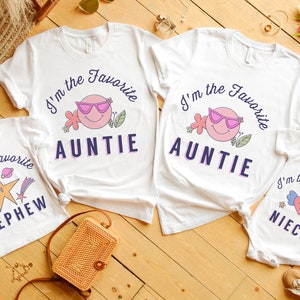 I Am The Favourite Niece Shirt Nephew Tee Matching Auntie Shirt Personalized Auntie Shirt Gift For New Aunt Retro Aunt To Be Shirt Aunt Gift