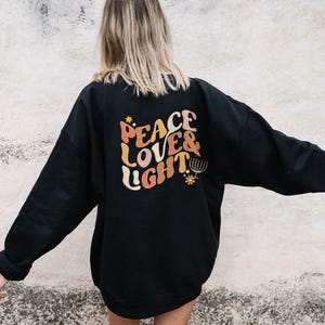 Back Hanukkah Sweater Retro Hanukkah Shirt Hannukah Sweater Hannukah Sweatshirt Chanukah Sweater Jewish Hanukkah gifts Hanukkah Pajamas