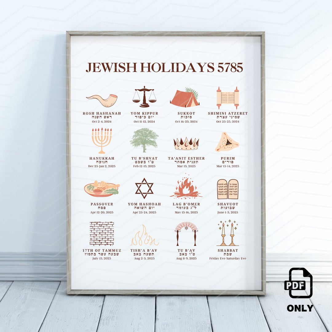 jewish-calendar-2024-2025-rosh-hashanah-new-year-5785-jewish-gift-12-month-wall-calendar-hebrew-holidays-monthly-planner-biblical-calendar-etsy