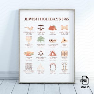 Jüdischer Kalender 2024 2025 Rosh HaSchana Neujahr 5785 Jüdisches 