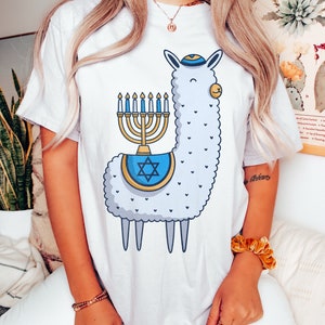 Funny Menorah Shirt Hanukkah Shirt Llamakah Ugly Hannukah Shirt Happy Hanukkah Shirts Jewish gift Funny Hanukkah Gifts Menorah Shirt Lama