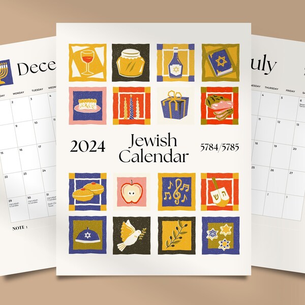 Printable Jewish Calendar Etsy