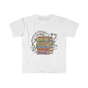 Women of Literature Shirt Feminism Gift Book Lover Shirt Poetry Lover Women Writers Empowerment Shirt Girl Writer Shirt Book Reading Shirt image 8