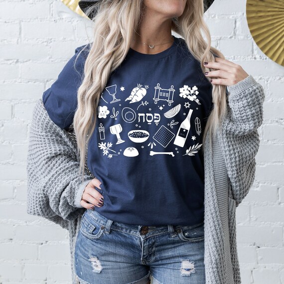 Pesach Hebrew Cat Tee Happy Jewish Passover T-Shirt Gifts Pesach Hebrew Cat Tee Happy Jewish Passover T-Shirt Gifts