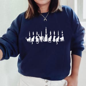 Hanukkah Sweater Hanucat Meowzel Tov Hanukkah Cat Menorah Shirt Hannukah Sweater Hannukah Sweatshirt Chanukah Sweater Gifts Hanukkah Pajamas