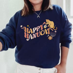 Funny Hanukkah Sweater Hanukcat Sweater Hannukah Sweater Hannukah Sweatshirt Chanukah Sweater Jewish Hanukkah gifts Hanukkah Pajamas חנוכה
