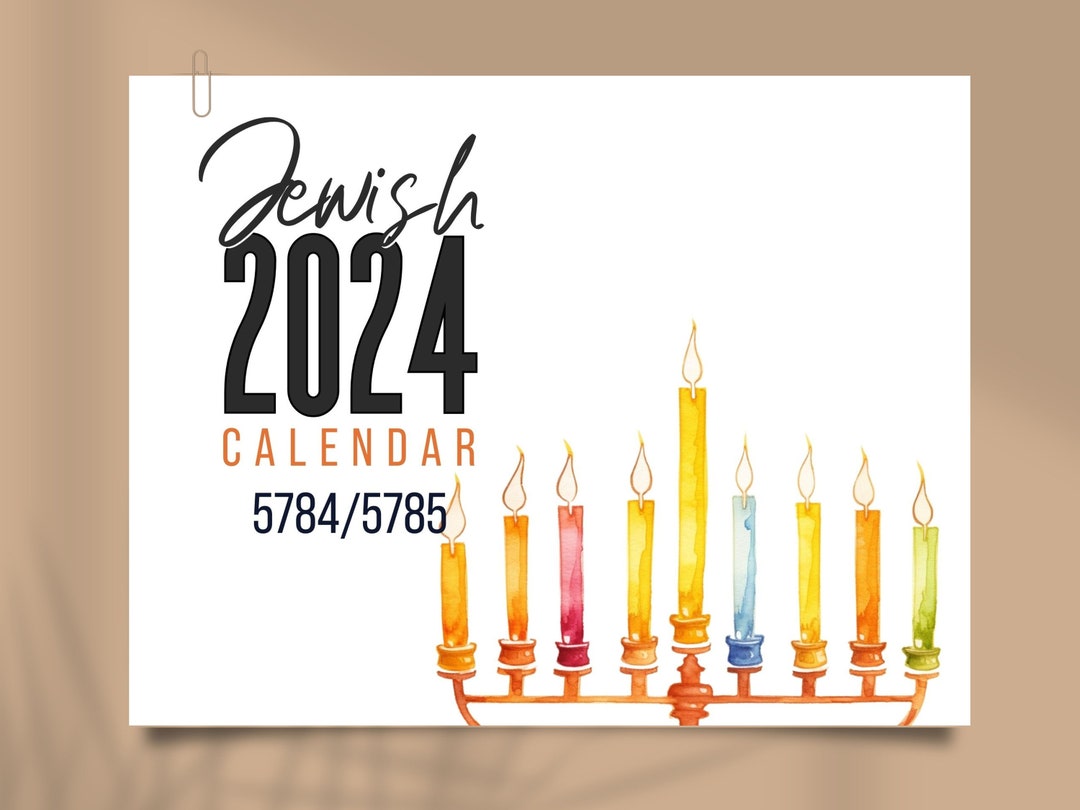 Jewish Calendar 2024 Monthly Planner Jewish Holidays Rosh Hashanah 5784