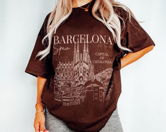 Barcelona Familienurlaub Shirt Barcelona Familienreise Spanien Mädchen Reise Personalisierte Barcelona Shirts Barcelona Bachelorette Shirts