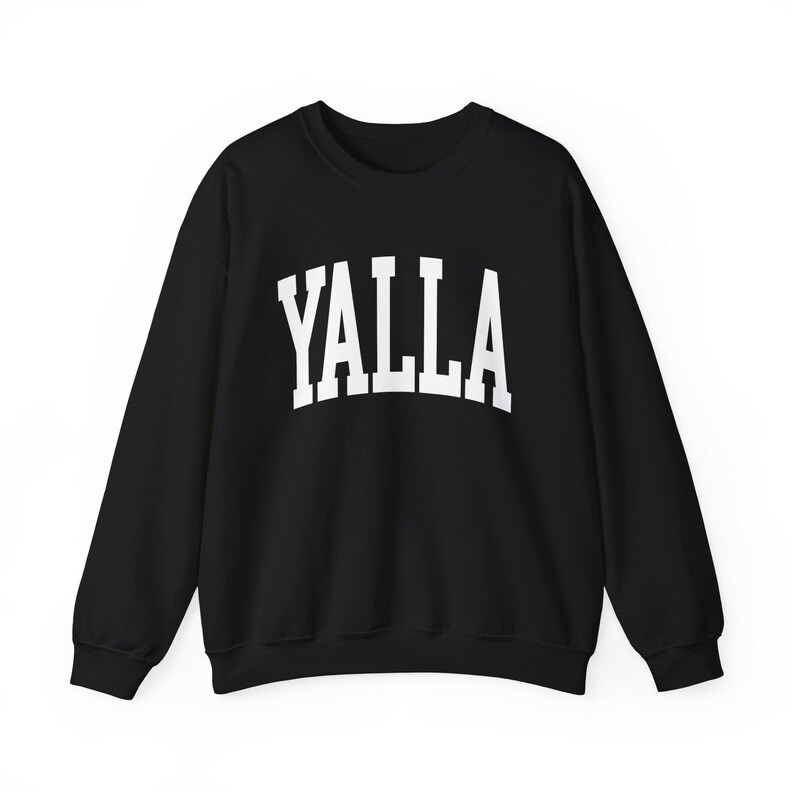 Yalla Sweatshirt Jewish Sweatshirt Hebrew Sweatshirt Israel Hoodie Judaica Gift Jewish Pride Am Yisrael Chai Israel Support Judaica Black