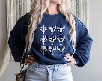 Menorah Sweatshirt Hanukkah Shirt Hannukah Shirt Hanukkah Gifts Happy Hanukkah Hanukkah Sweater Hanukkah Sweatshirt Chanukah Sweater 2022