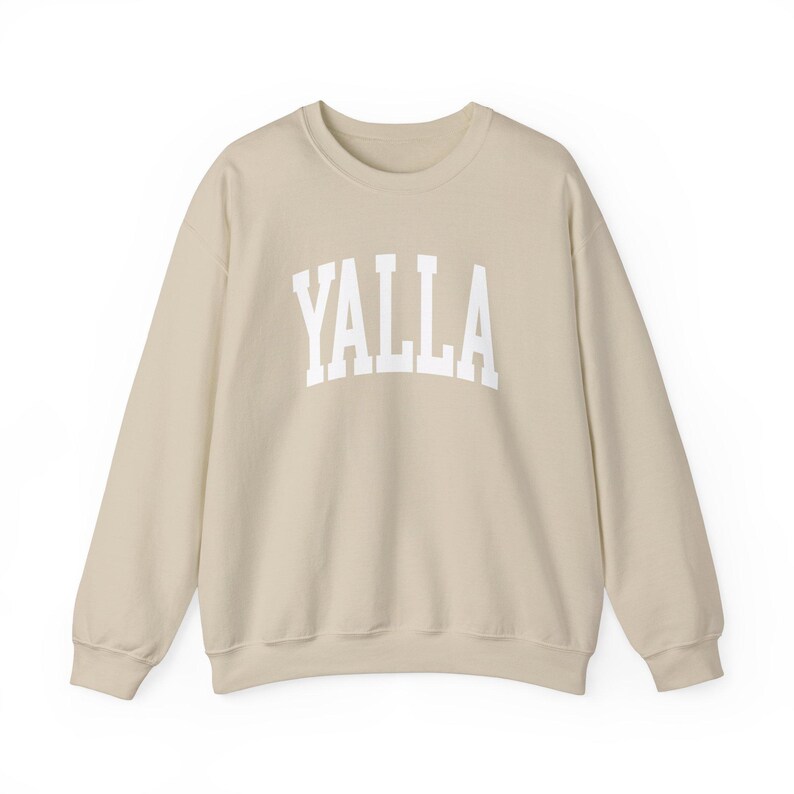 Yalla Sweatshirt Jewish Sweatshirt Hebrew Sweatshirt Israel Hoodie Judaica Gift Jewish Pride Am Yisrael Chai Israel Support Judaica Sand