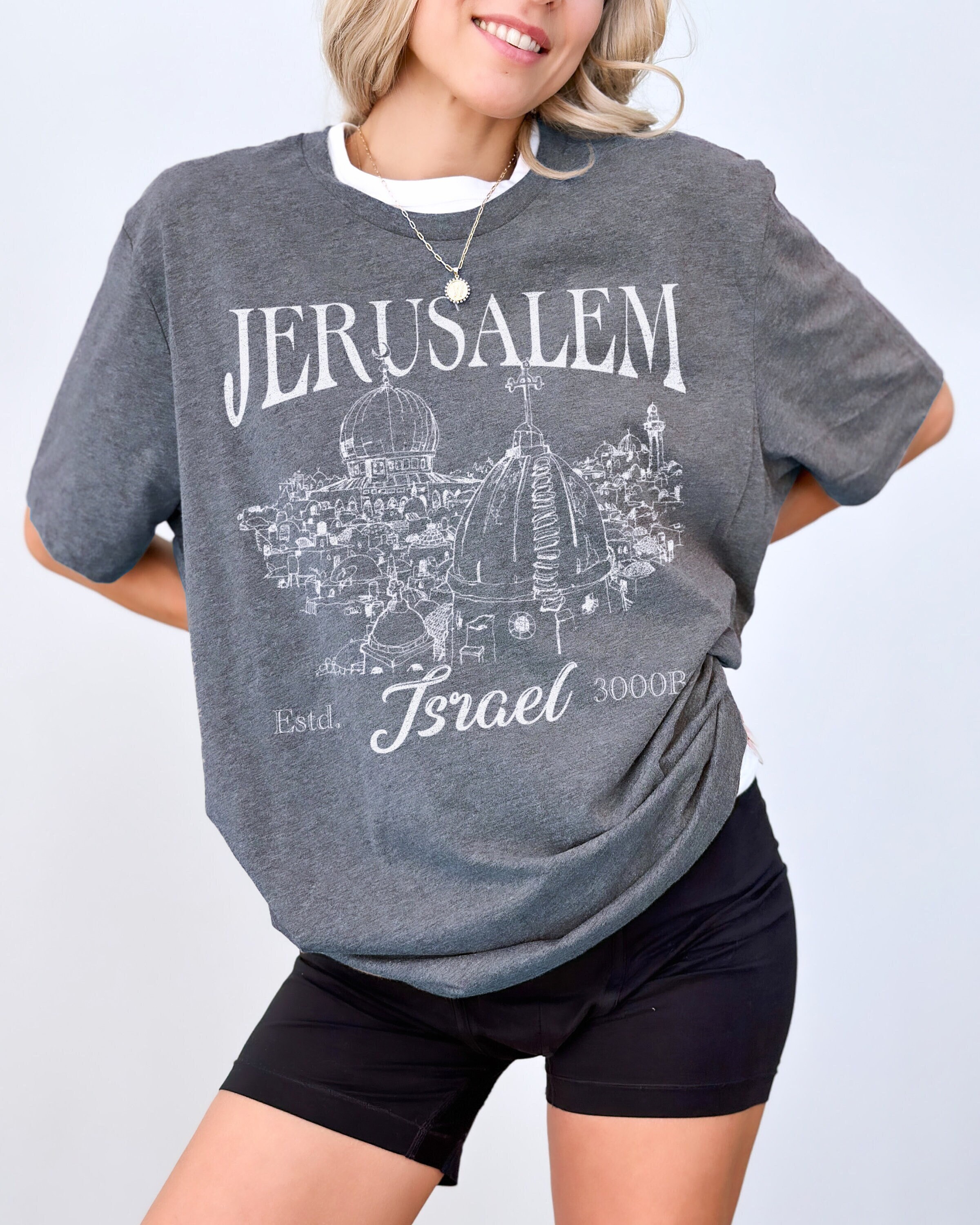 トップス shalom club I DON'T KNOW LACE TOP (GRAY) shalom club I DON'T KNOW LACE TOP (GRAY)（Jerusalem Shirt